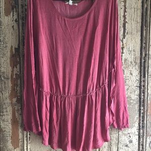 Long sleeve peplum top